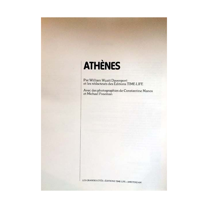 1. Athènes de William Davenport aux éditions Time-Life