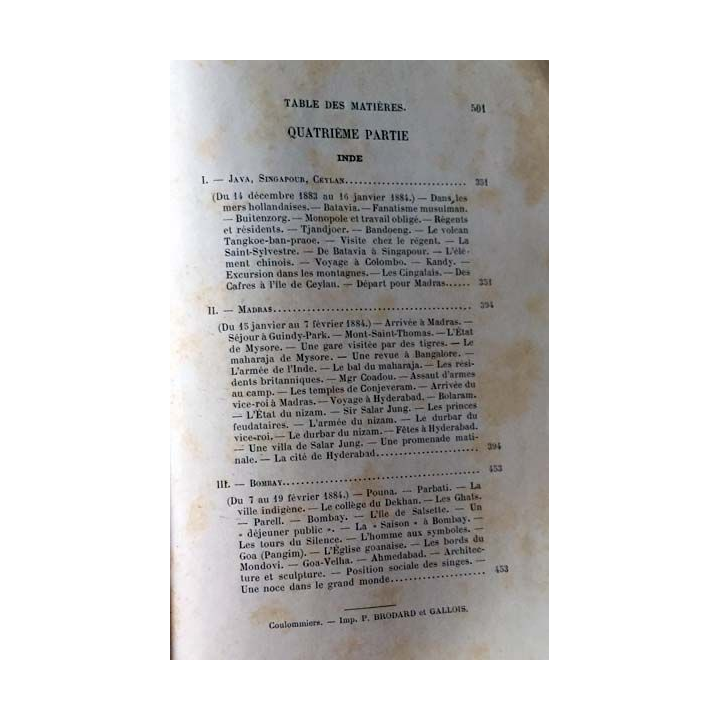 1. A travers l'empire britannique Tome premier du Comte de Hübner aux éditions Librairie Hachette et Cie 1889