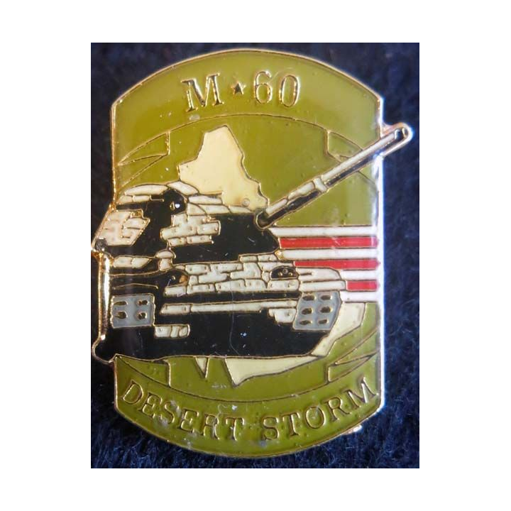 DESERT STORM : pin's métallique du M 60 Patton de fabrication Sesa