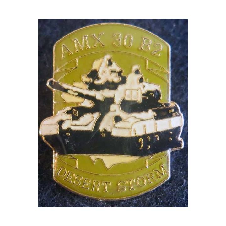 DESERT STORM : pin's métallique du char AMX 3 B2 de fabrication Sesa