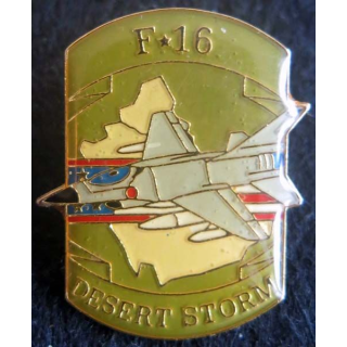 DESERT STORM : pin's métallique du F-16 Fighting Falcon de fabrication Sesa