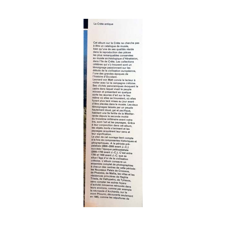 1. La Crète antique textes par Stylianos Alexiou, Nikolaos Platon et Hanni Guanella aux éditions Librairie Hachette
