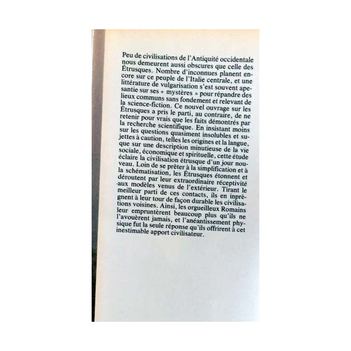 1. Les Étrusques de Mauro Cristofani aux éditions Atlas