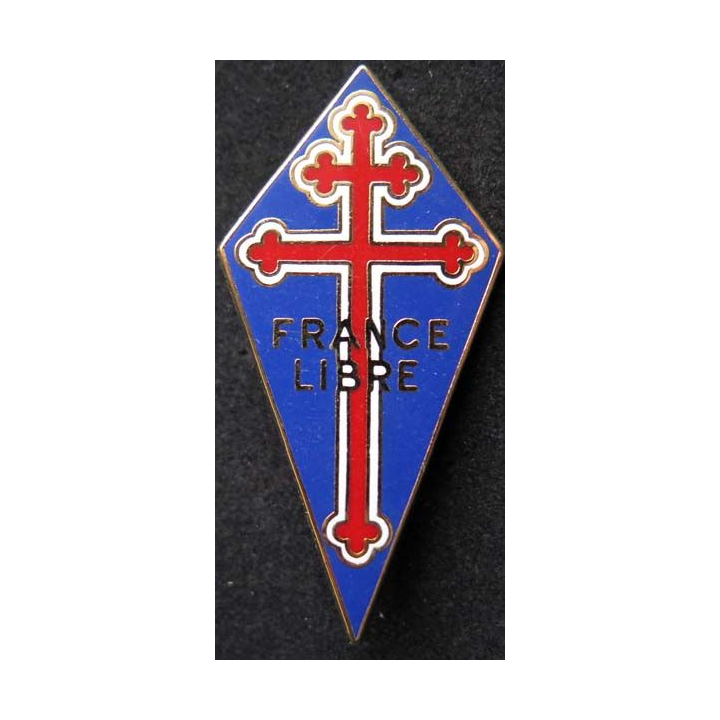 FRANCE LIBRE : insigne de la France Libre 65 x 31 mm Perchoir Ballard