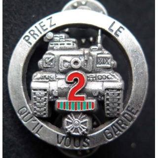 CUIRS : insigne du 2° escadron du 3° régiment de cuirassiers de fabrication Ballard