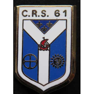 CRS 61 insigne compagnie républicaine de sécurité n° 61 Ballard
