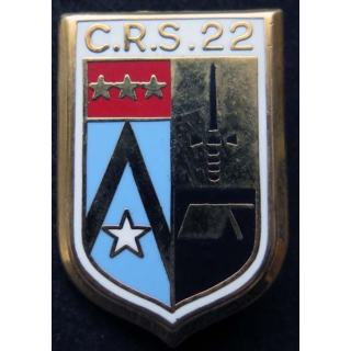 CRS 22 insigne compagnie républicaine de sécurité n° 22 Ballard