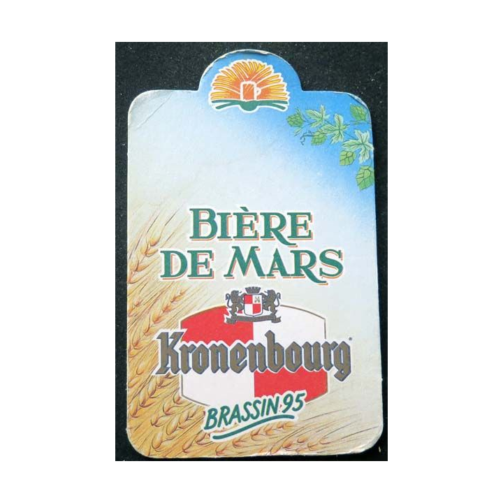 Dessous de verre à bière de Mars Kronenbourg brassin 95  de dimension 9  X 14,5 cm
