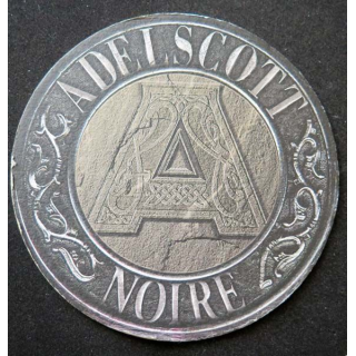 Dessous de verre à bière Adelscott noire de diamètre 12 cm