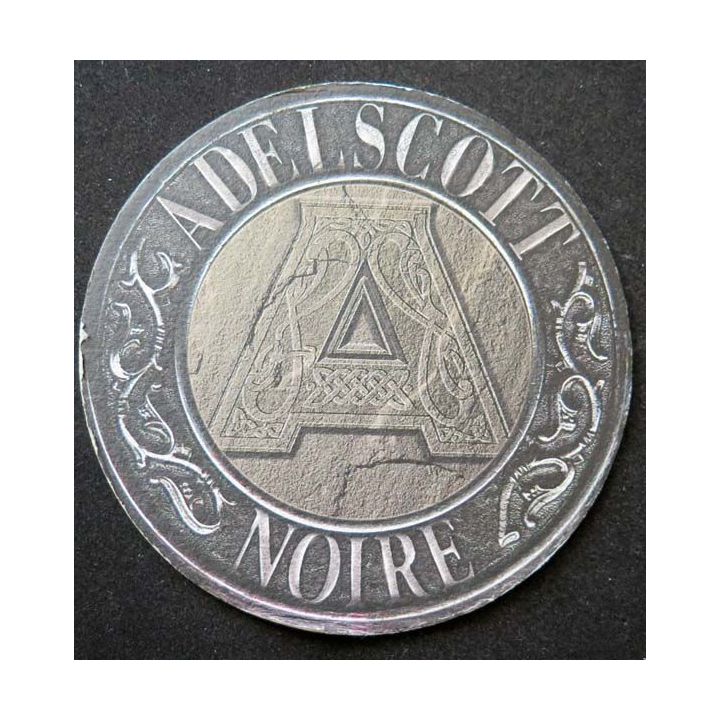 Dessous de verre à bière Adelscott noire de diamètre 12 cm