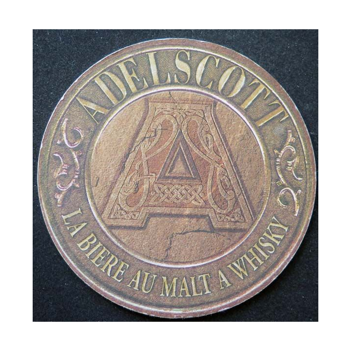 Dessous de verre à bière Adelscott noire de diamètre 12 cm