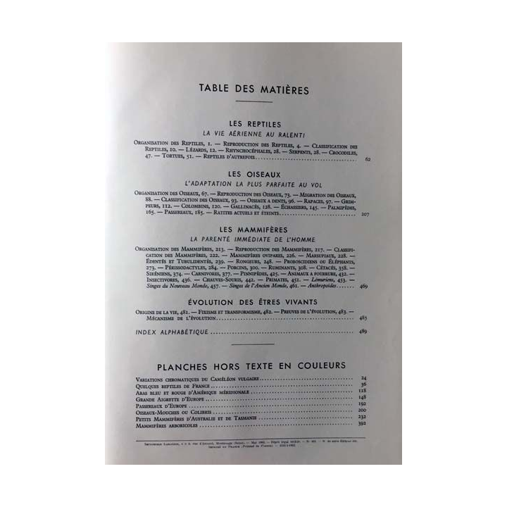 1. La vie des animaux Tome 2 de Léon Bertin aux éditions Librairie Larousse