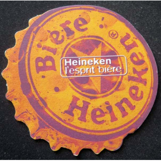 Dessous de verre à bière Heineken l'esprit bière de diamètre 12,5 cm