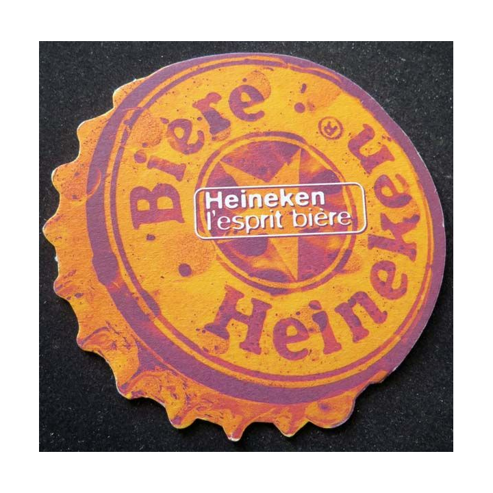 Dessous de verre à bière Heineken l'esprit bière de diamètre 12,5 cm