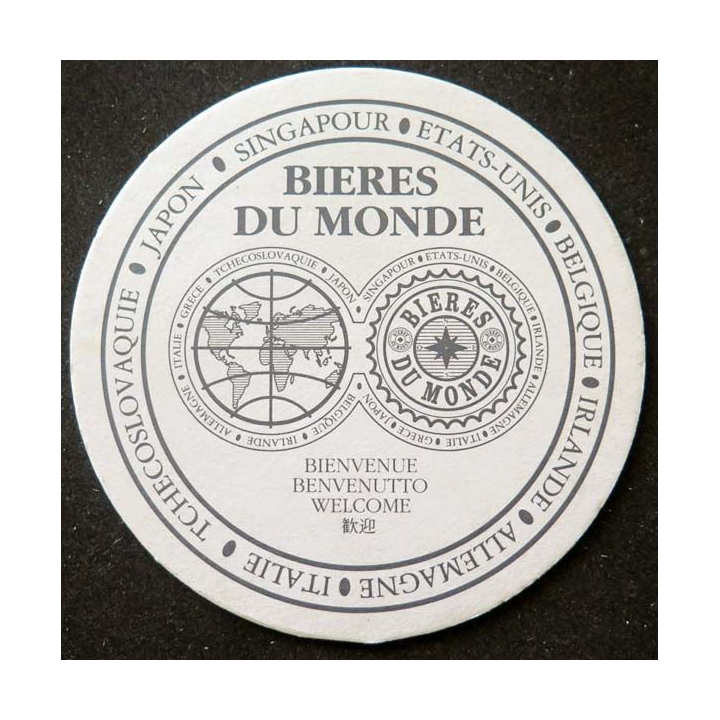 Dessous de verre à bière bières du monde de diamètre 10,3 cm