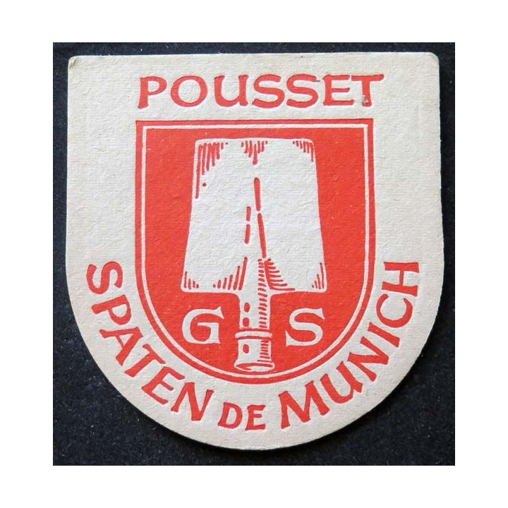 DESSOUS DE VERRE A BIÈRE Pousset Spaten de Munich sous verre