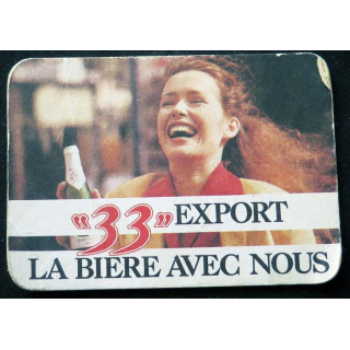 DESSOUS DE VERRE A BIÈRE 33 export de largeur 12,7 cm