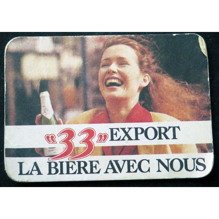 DESSOUS DE VERRE A BIÈRE 33 export de largeur 12,7 cm