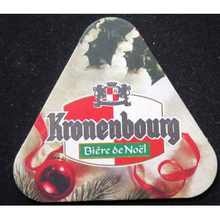 DESSOUS DE VERRE A BIÈRE Kronenbourg bière de Noël sous verre