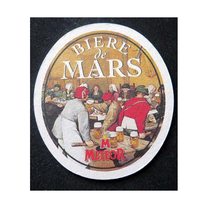 Sous verre  Meteor bière de Mars Ma collection pas chère