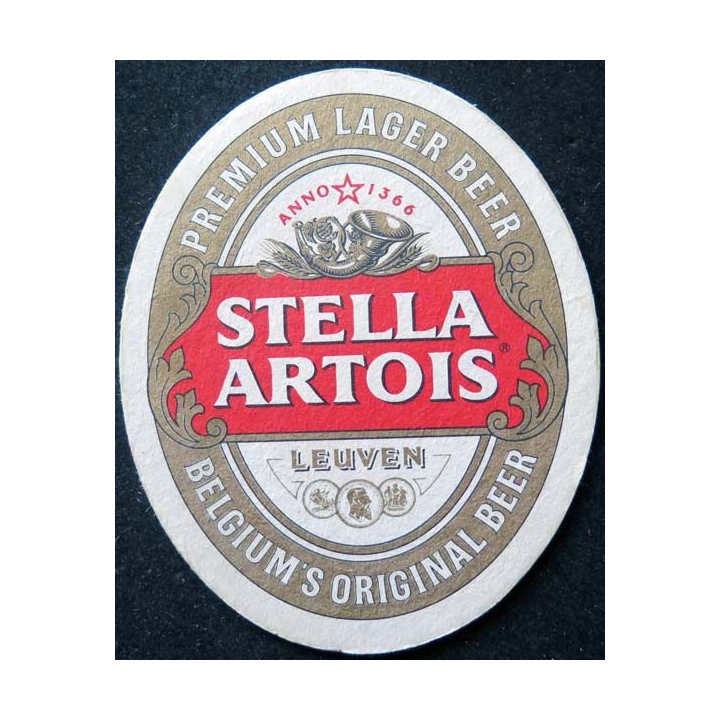 Sous verre Stella Artois de largeur 8,3 cm collection pas chère