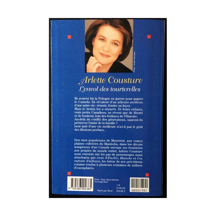 1. L'envol des tourterelles de Arlette Cousture aux éditions Albin Michel