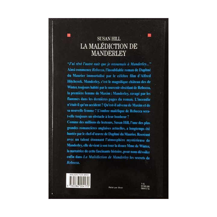 1. La malédiction de Manderley de Susan Hill aux éditions Albin Michel