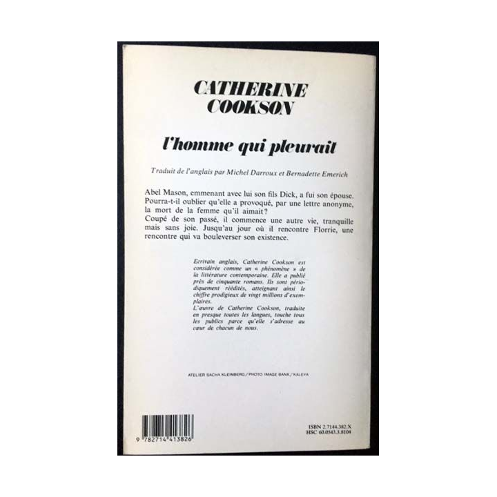 1. L'homme qui pleurait de Catherine Cookson aux éditions Pierre Belfond
