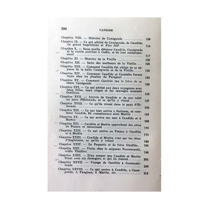 1. Candide ou l'optimisme de Voltaire aux éditions Librairie Nizet 1959