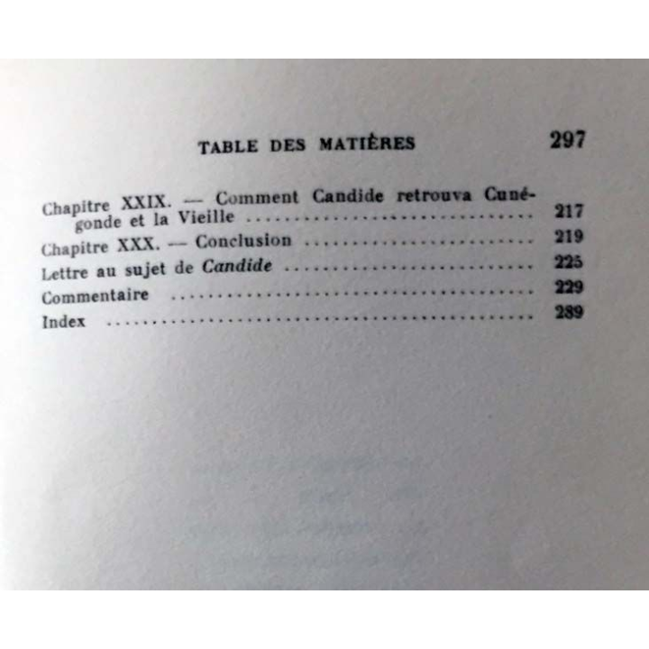 1. Candide ou l'optimisme de Voltaire aux éditions Librairie Nizet 1959