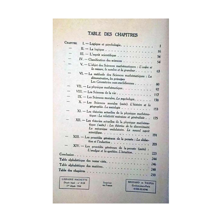 1. Logique et philosophie des sciences de Paul Mouy aux éditions Librairie Hachette