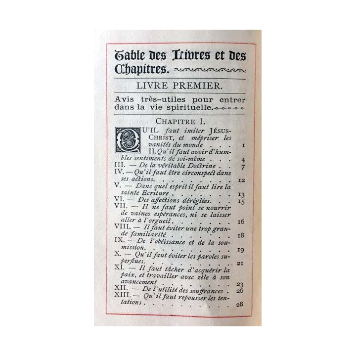 1. Imitation de Jésus-Christ traduction de l'Abbé De Bellegarde aux éditions Tournan