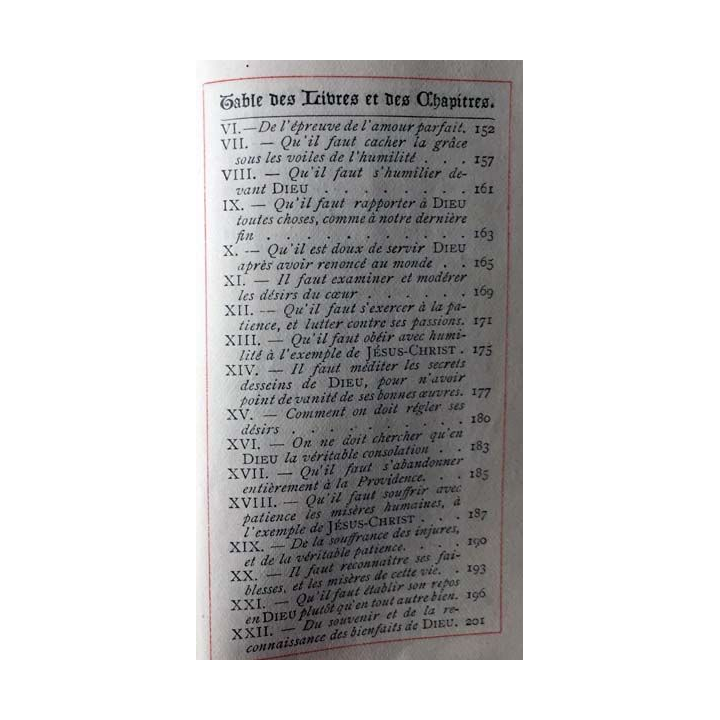1. Imitation de Jésus-Christ traduction de l'Abbé De Bellegarde aux éditions Tournan