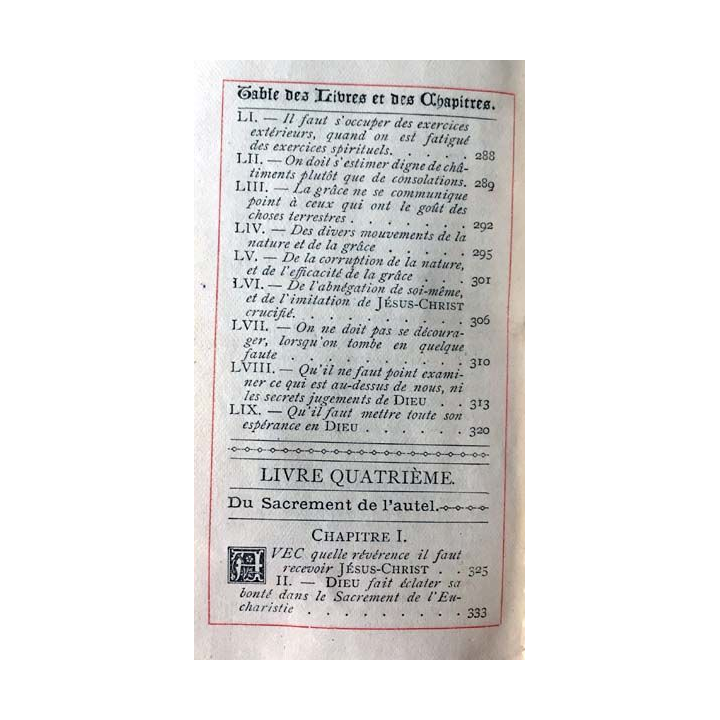 1. Imitation de Jésus-Christ traduction de l'Abbé De Bellegarde aux éditions Tournan