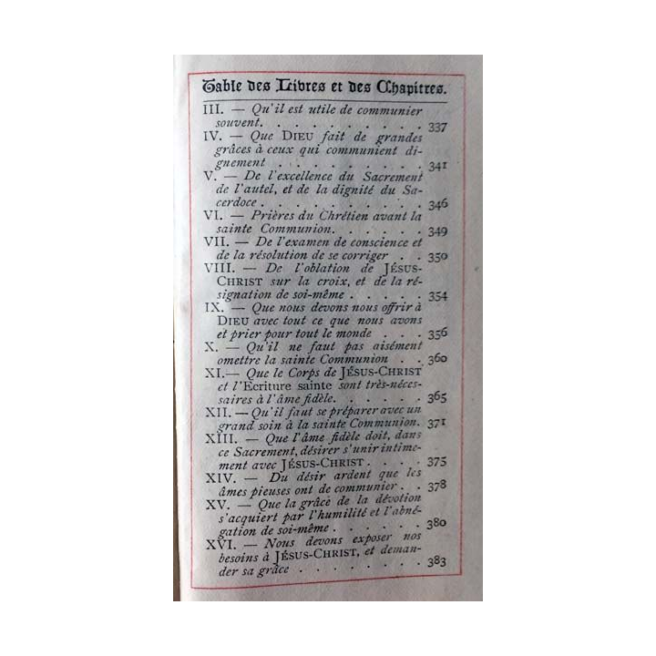 1. Imitation de Jésus-Christ traduction de l'Abbé De Bellegarde aux éditions Tournan