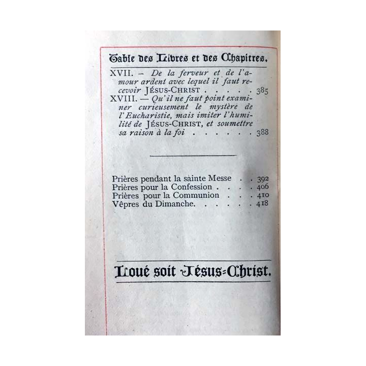 1. Imitation de Jésus-Christ traduction de l'Abbé De Bellegarde aux éditions Tournan