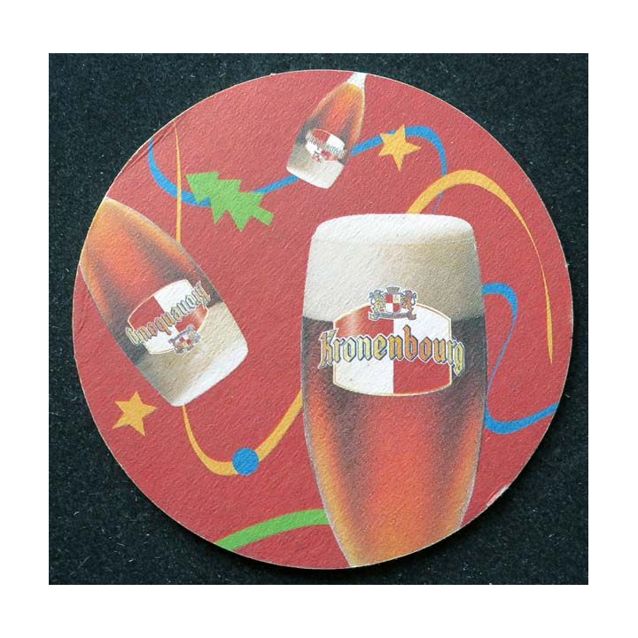 DESSOUS DE VERRE A BIÈRE Kronenbourg bière de Noël sous verre