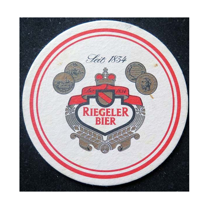 DESSOUS DE VERRE A BIÈRE Riegeler Bier de diamètre 9,3 cm