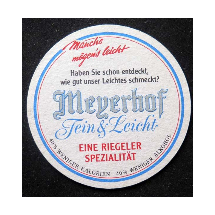 DESSOUS DE VERRE A BIÈRE Riegeler Bier de diamètre 9,3 cm