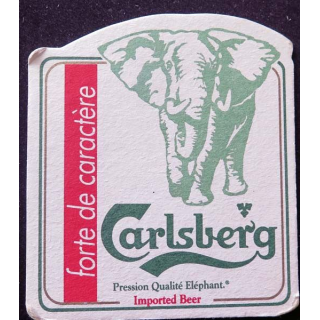 DESSOUS DE VERRE A BIÈRE Elephant beer Carlsberg de largeur 9,4 cm