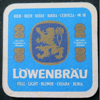 DESSOUS DE VERRE A BIÈRE Löwenbräu sous verre à bière