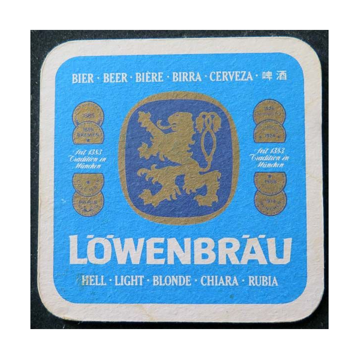 DESSOUS DE VERRE A BIÈRE Löwenbräu sous verre à bière