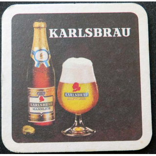 DESSOUS DE VERRE A BIÈRE Karlsbräu de largeur 9 cm