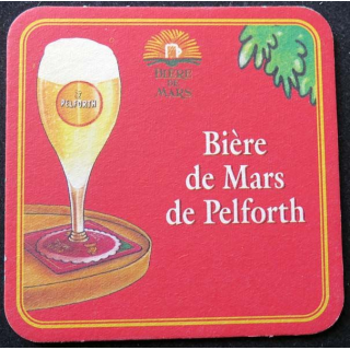 DESSOUS DE VERRE A BIÈRE Pelforth Bière de Mars de largeur 9 cm