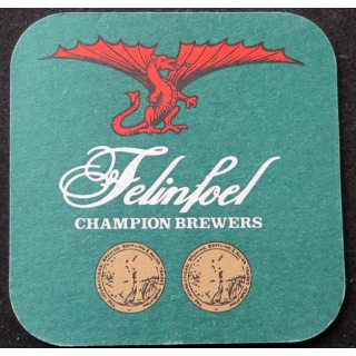 DESSOUS DE VERRE A BIÈRE Felinfoel champion brewers de largeur 9 cm