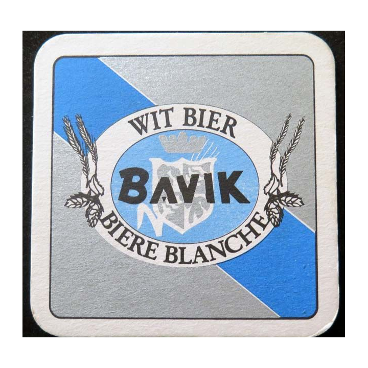 DESSOUS DE VERRE A BIÈRE Bavik bière blanche de largeur 9 cm