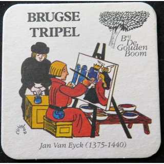 DESSOUS DE VERRE A BIÈRE Brugse Tripel Jean Van Eyck largeur 9 cm