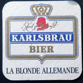 DESSOUS DE VERRE A BIÈRE Karlsbräu spezial la blonde allemande