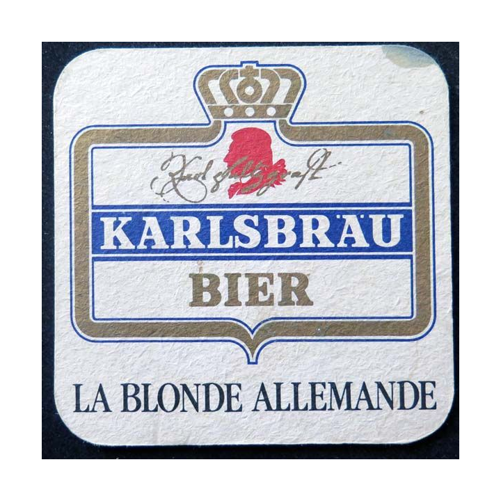 DESSOUS DE VERRE A BIÈRE Karlsbräu spezial la blonde allemande