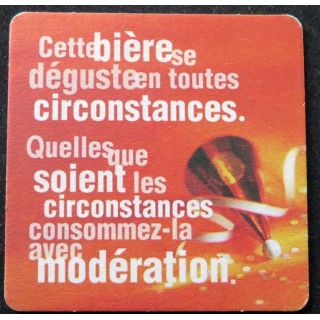 sous verre à bière Kronenbourg cette bière se déguste en toutes